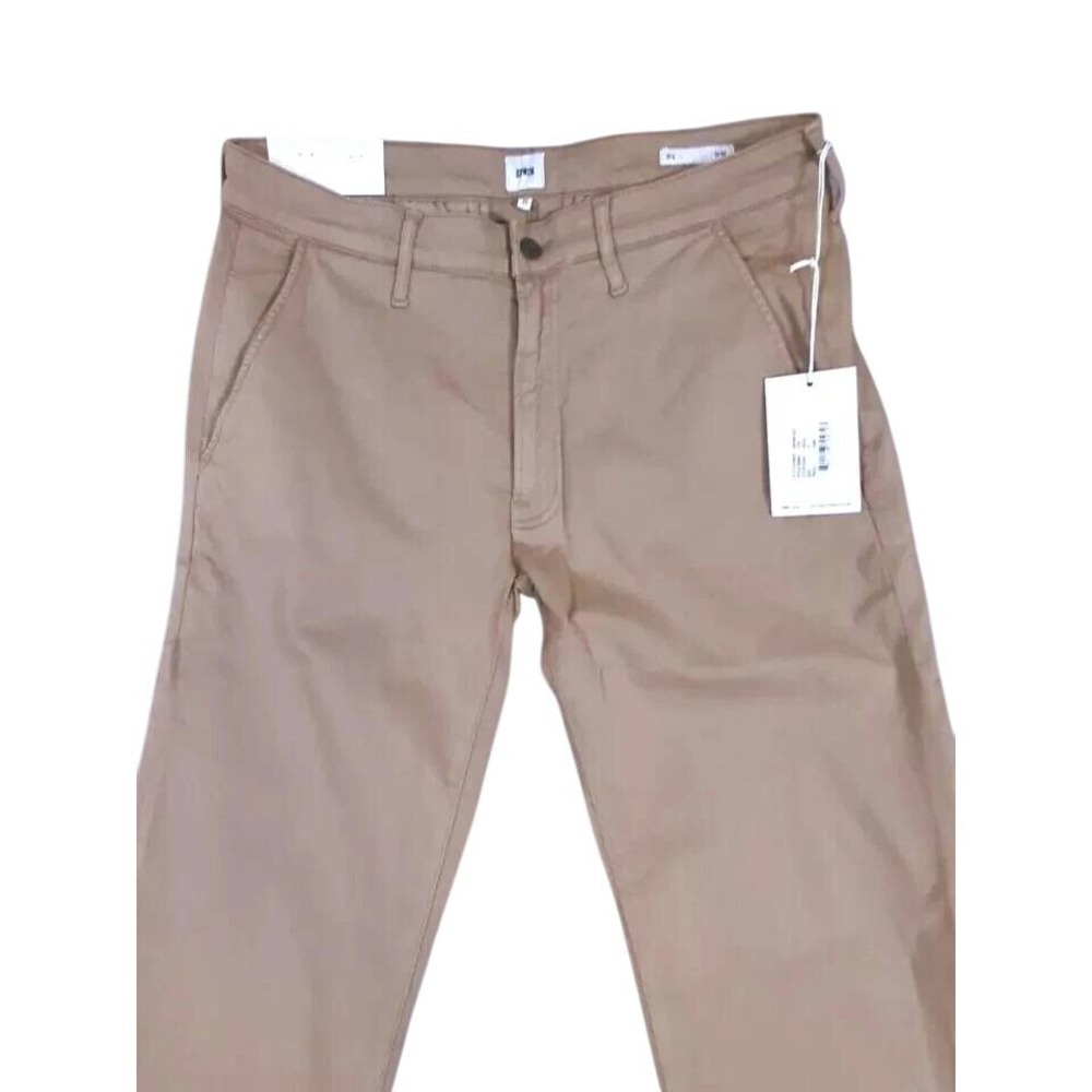 Edwin Pants Men 31x32 Beige Otis Endurance Chino Zip Straight Stretch $168 NEW